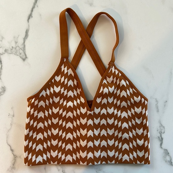 Free People Movement Good Karma Chevron Crop + Short (as a set) - Picture 8 of 13